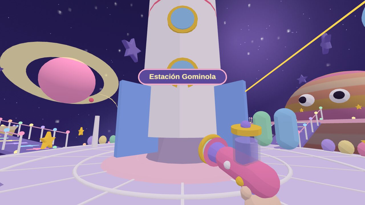 La estación del cohete en el Espacio de Gominola