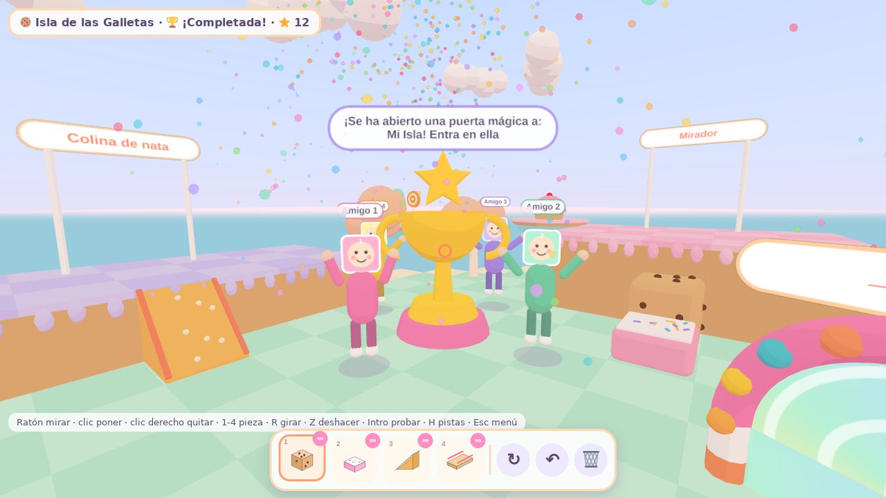 Trophy and friends’ party on Cookie Island