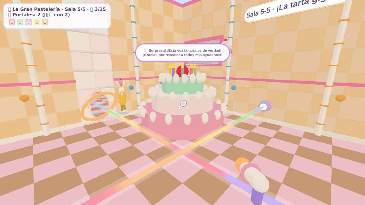 La tarta gigante con todos los amigos rescatados