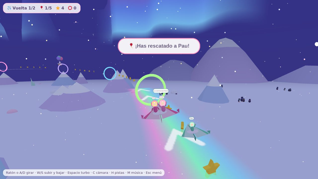 Flying over an aurora ribbon